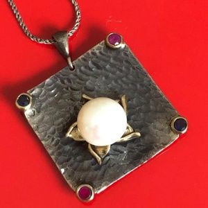 925 Sterling Silver Antiqued Women Necklace